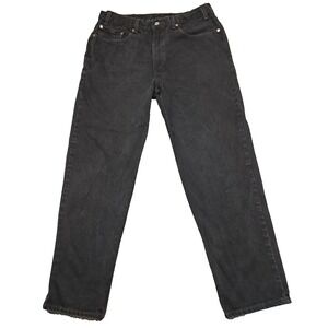 Vintage Levi's 550 Jeans Men's 38x32 Relaxed Fit Straight Leg Black Denim 90's